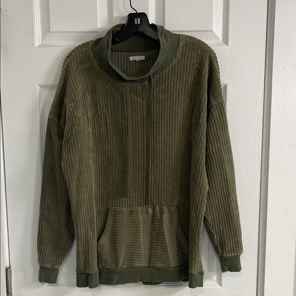 Maurices Forest Green Ribbed Mock Turtleneck Sweater